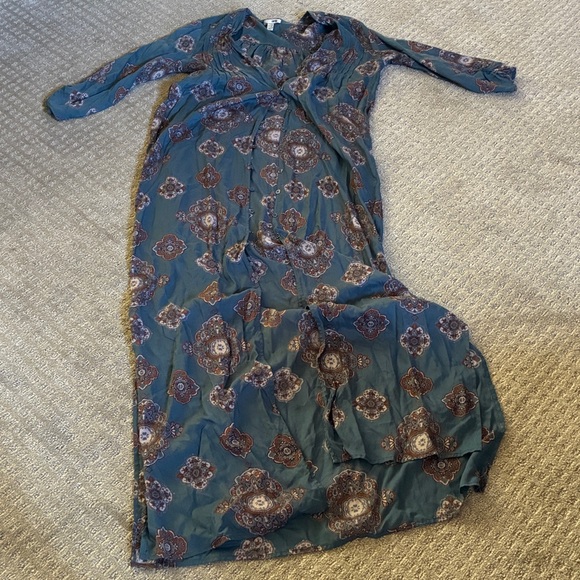 Muse Paisley Dress in Blue and Brown - Picture 1 of 7